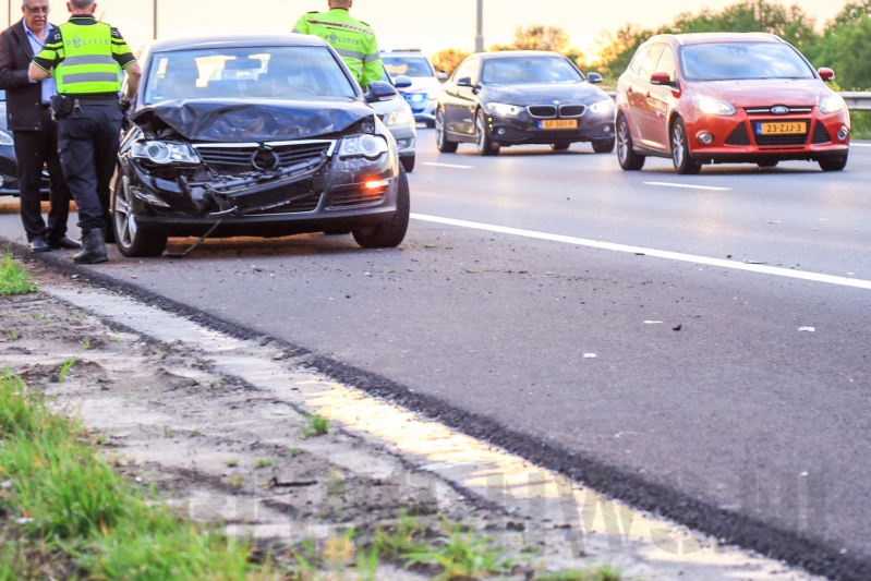 Auto crasht na aanrijding, A1