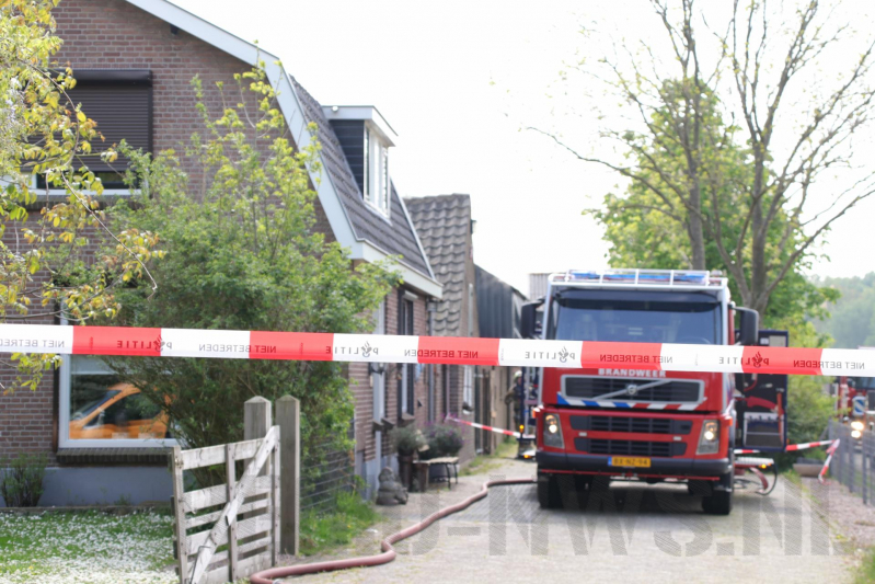 Veel rook bij brand in loods