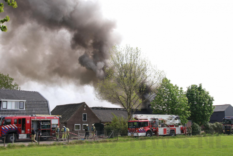 Veel rook bij brand in loods
