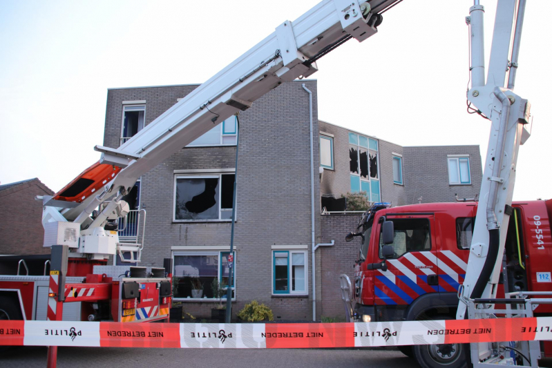 Appartementencomplex verwoest door brand