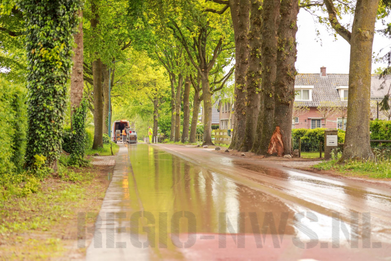 Herstelwerkzaamheden middengeleider fietsstraat