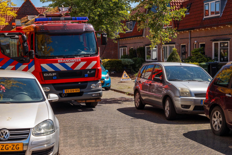 Gasleiding geraakt bij graafwerkzaamheden