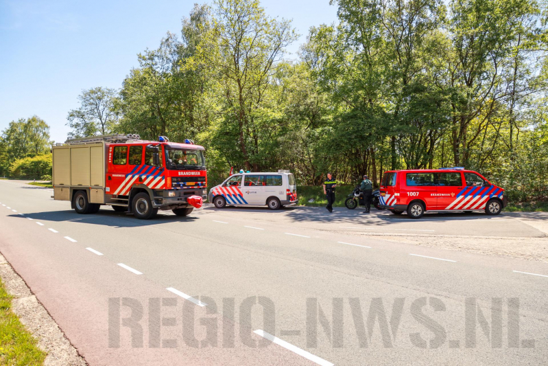 Bosbrand op militair oefenterrein