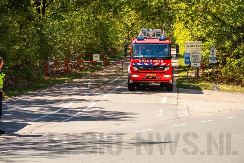 Bosbrand op militair oefenterrein