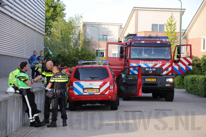 Loods verwoest door brand