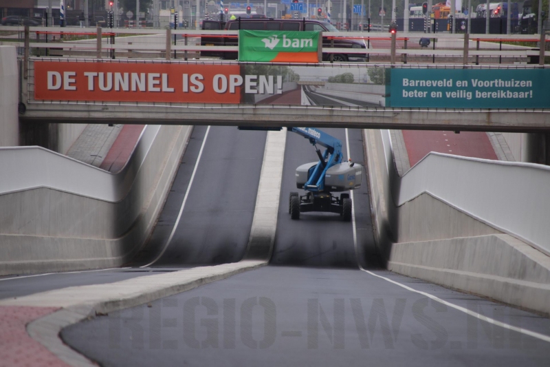 Harselaartunnel acht nachten afgesloten voor afrondende werkzaamheden