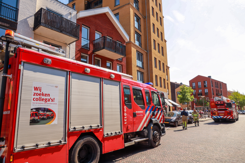 Brand op balkon appartementencomplex