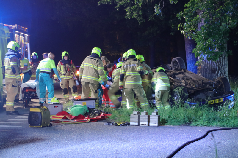 Zwaargewonde bij eenzijdige aanrijding