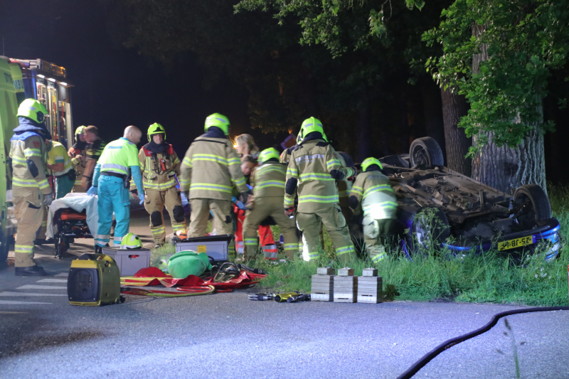 Zwaargewonde bij eenzijdige aanrijding
