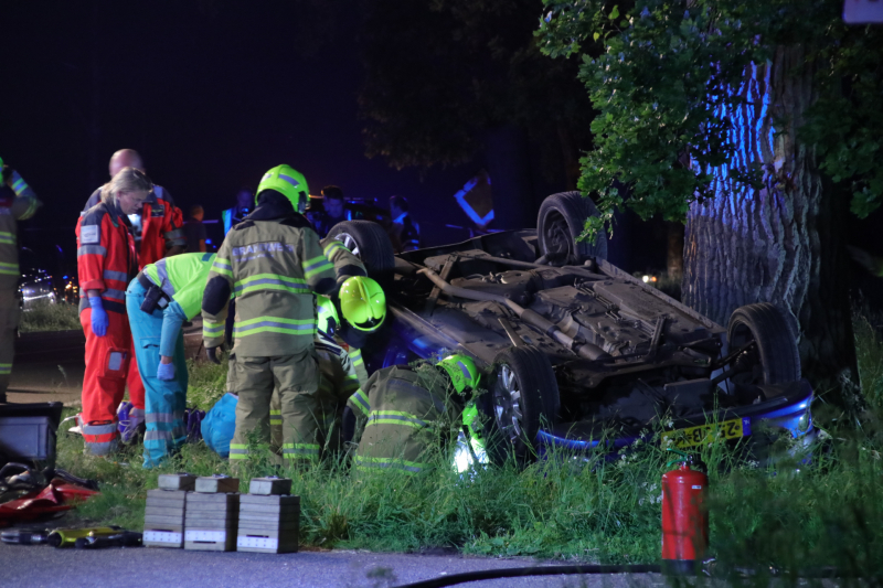 Zwaargewonde bij eenzijdige aanrijding