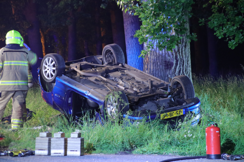 Zwaargewonde bij eenzijdige aanrijding