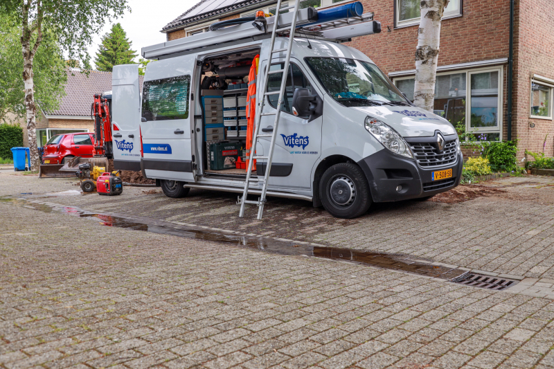 Waterleiding gesprongen