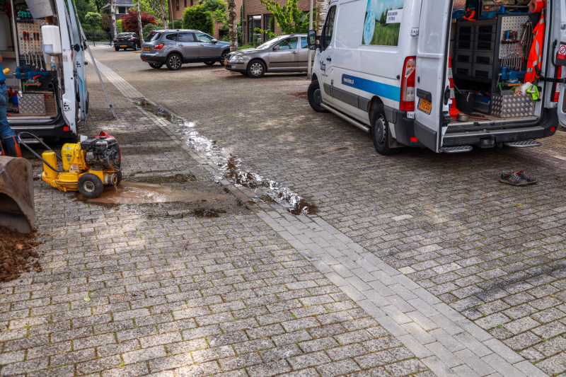 Waterleiding gesprongen