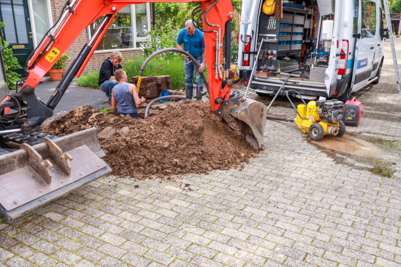 Waterleiding gesprongen