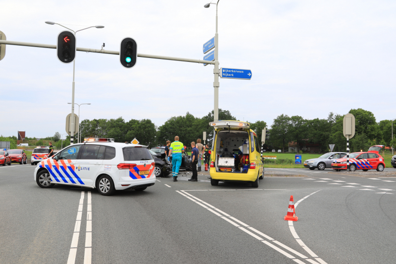 Gewonde bij ongeval op kruising