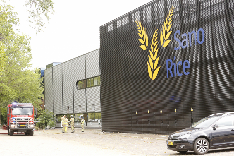 Bedrijfspand SanoRice ontruimd door brand