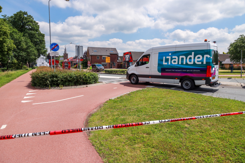 Enorme gaslekkkage op bouwplaats