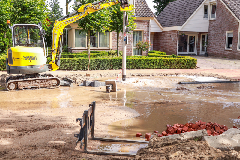 Waterballet na graafwerkzaamheden