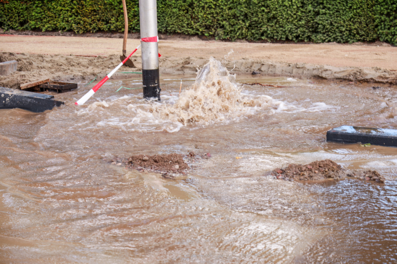 Waterballet na graafwerkzaamheden