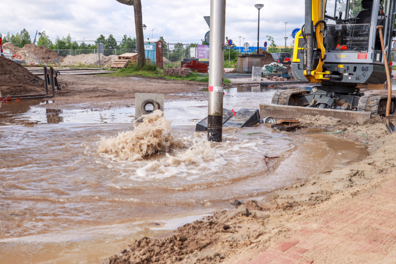 Waterballet na graafwerkzaamheden