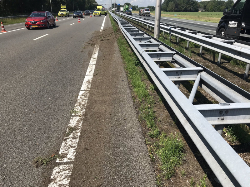 Rijstroken op A1 afgesloten na ongeval