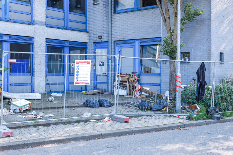 Veel troep achtergebleven na ontruiming kraakpand