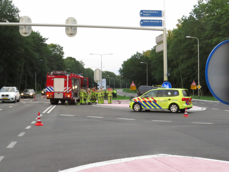 Zeer ernstige ongeval tussen twee voertuigen