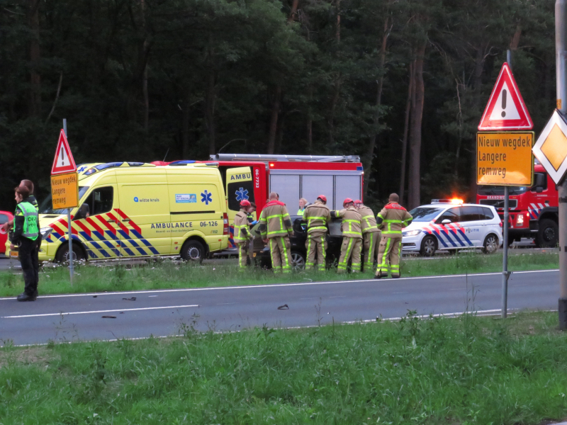 Zeer ernstige ongeval tussen twee voertuigen
