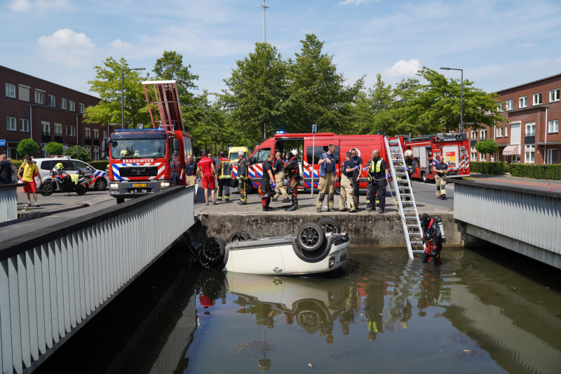 Twee gewonden nadat auto in de sloot beland