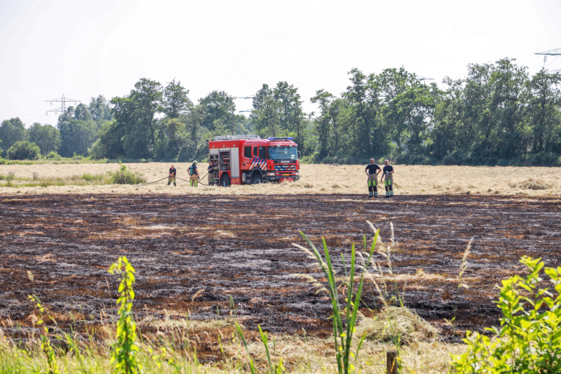 Meters grasland in brand