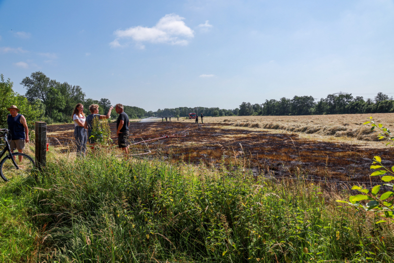 Meters grasland in brand