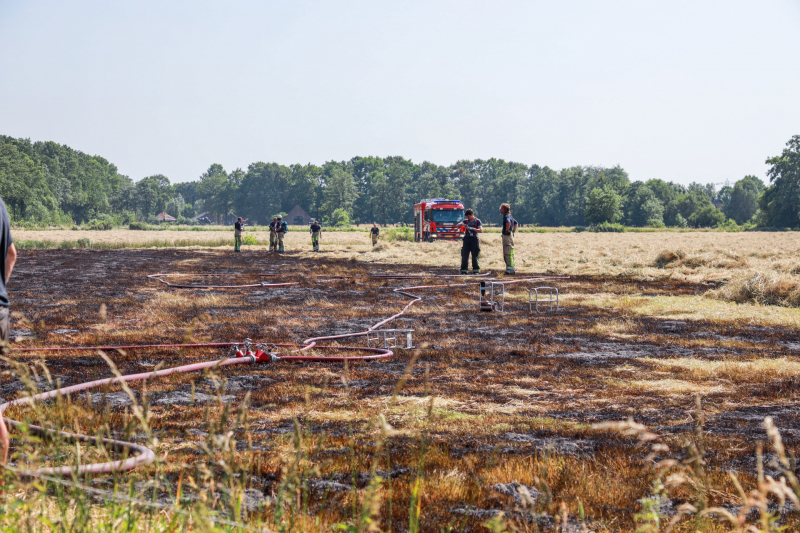 Meters grasland in brand