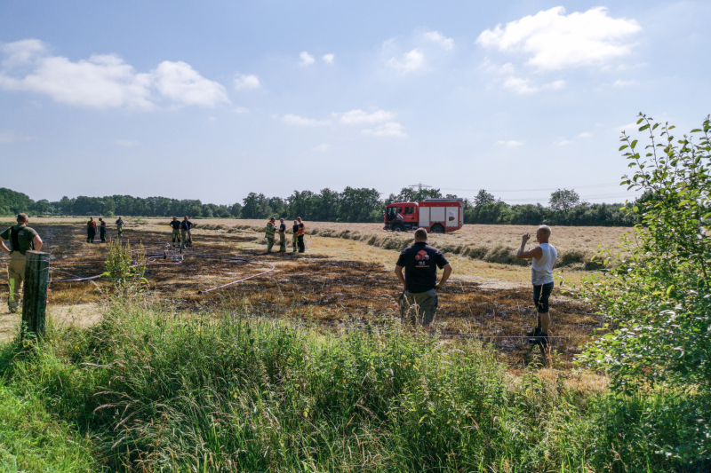 Meters grasland in brand