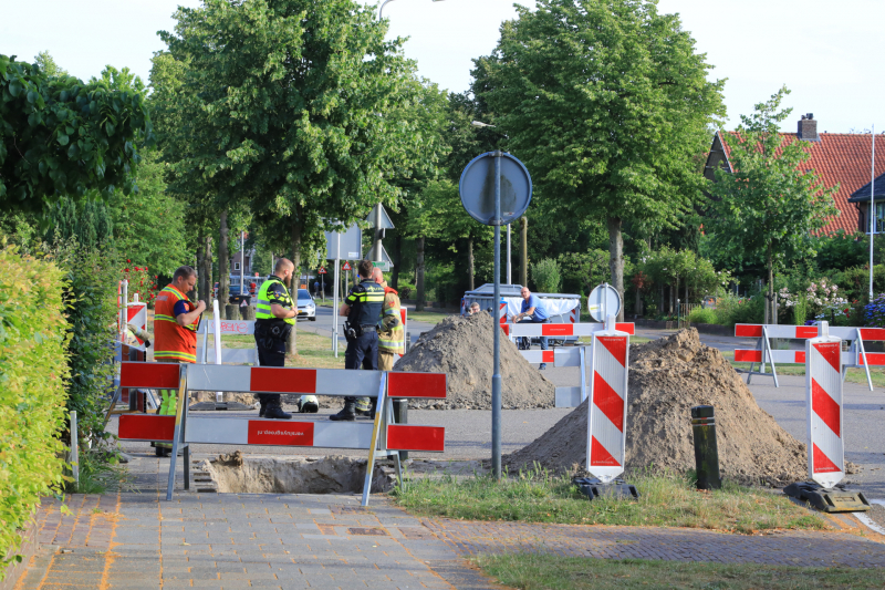 Gaslekkage bij graafwerkzaamheden