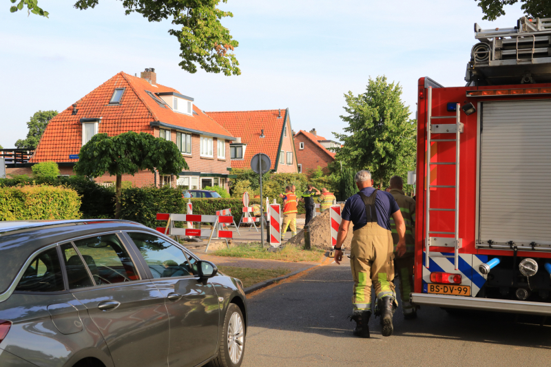 Gaslekkage bij graafwerkzaamheden