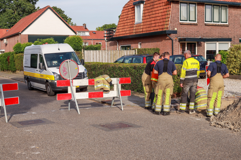 Gaslekkage bij graafwerkzaamheden