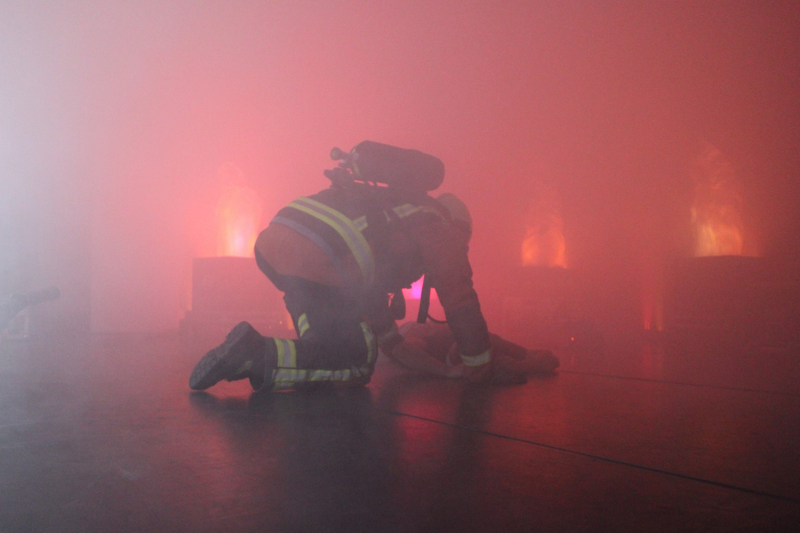 Grote brandweeroefening