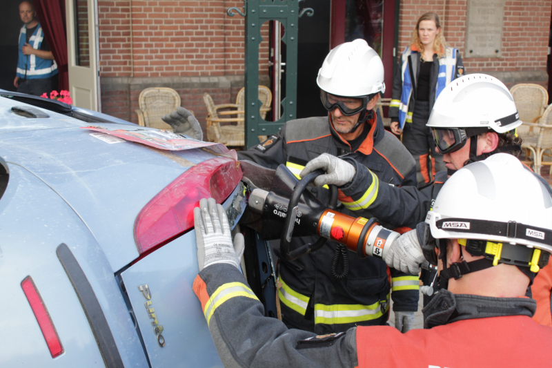 Grote brandweeroefening