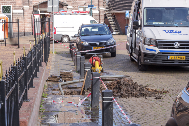 Wederom waterleidingbreuk bij Zuiderkerk