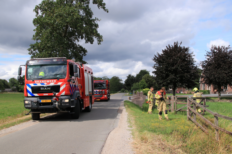 Brandje onder hoogspanningsmast snel geblust