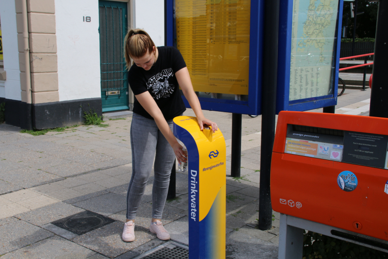Gratis drinkwaterpunt op station