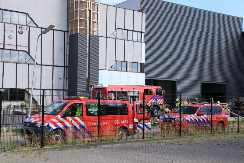 Zoutzuur afsluiter afgebroken in bedrijfshal