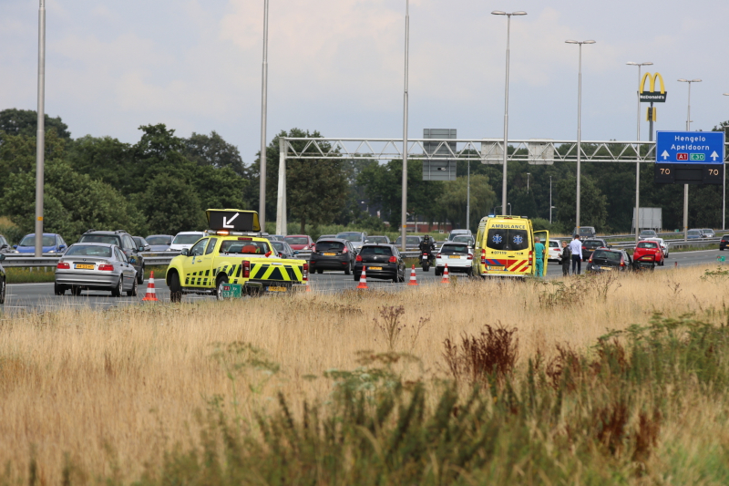 Afrit afgesloten door ongeval