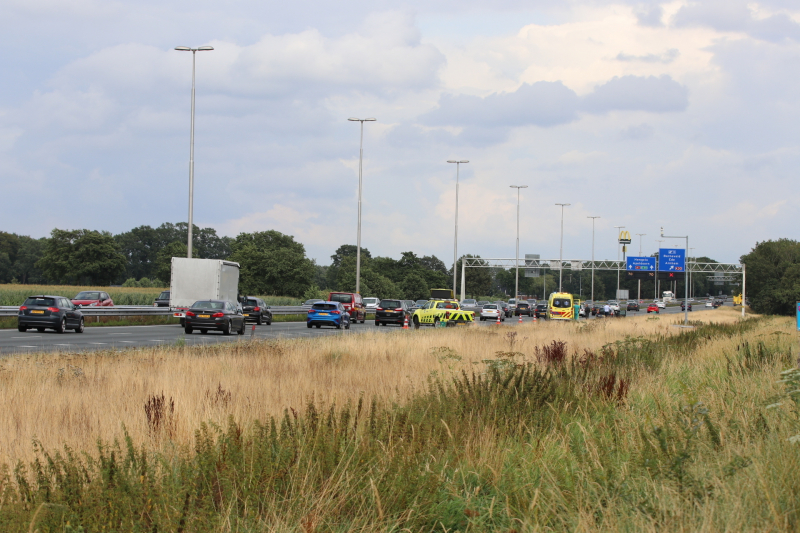 Afrit afgesloten door ongeval