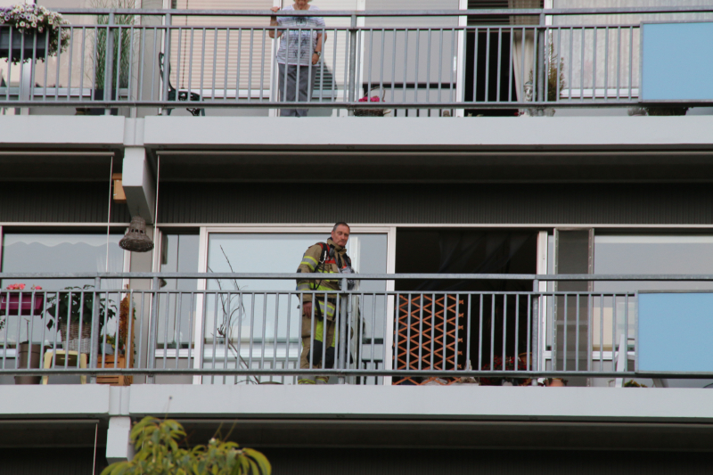 Brand op 6e etage van flat