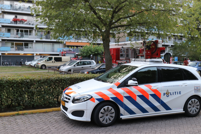 Brand op 6e etage van flat