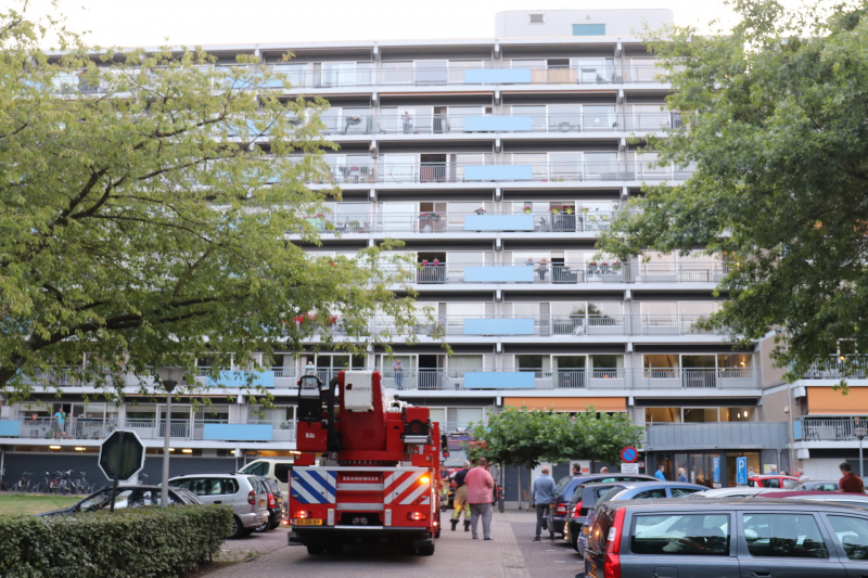 Brand op 6e etage van flat