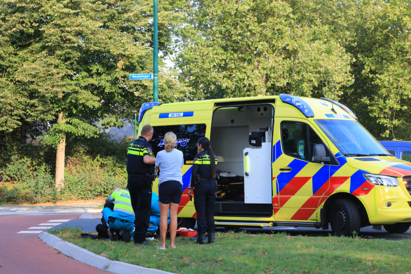 Overstekende mountainbiker aangereden