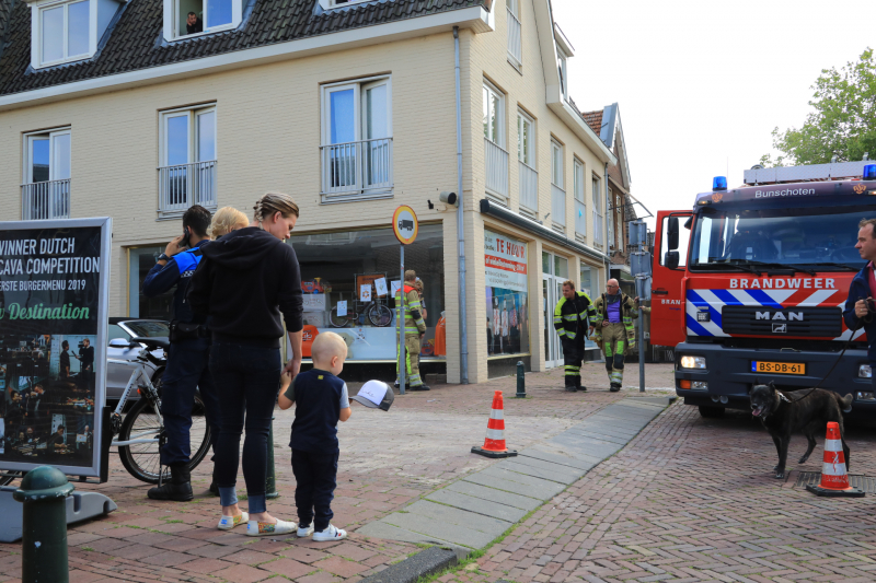 Bewoner blust zelf vlam in de pan