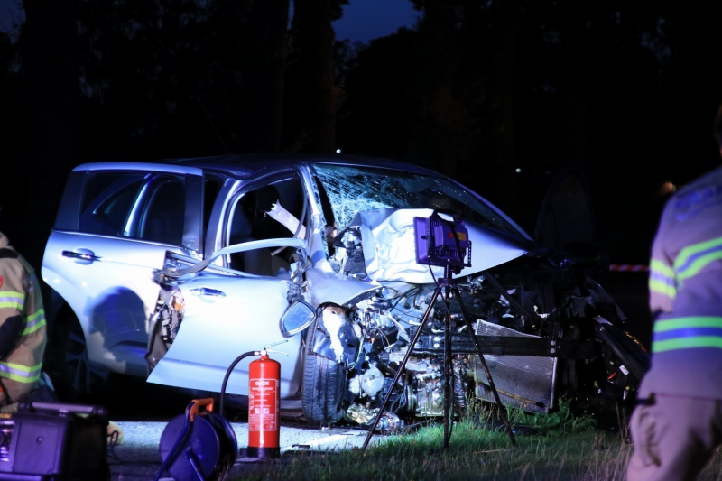 Vrouw overleden na botsing tegen boom